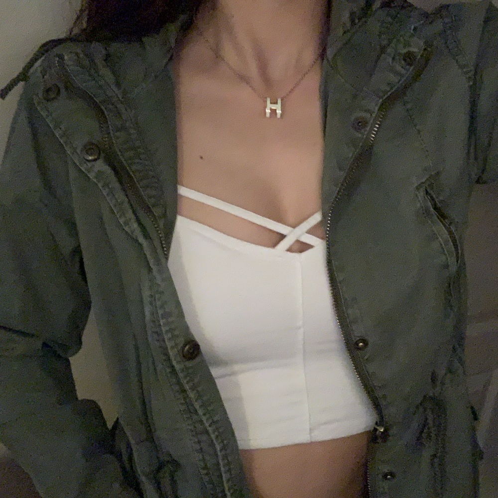Olive jacket with hoodie